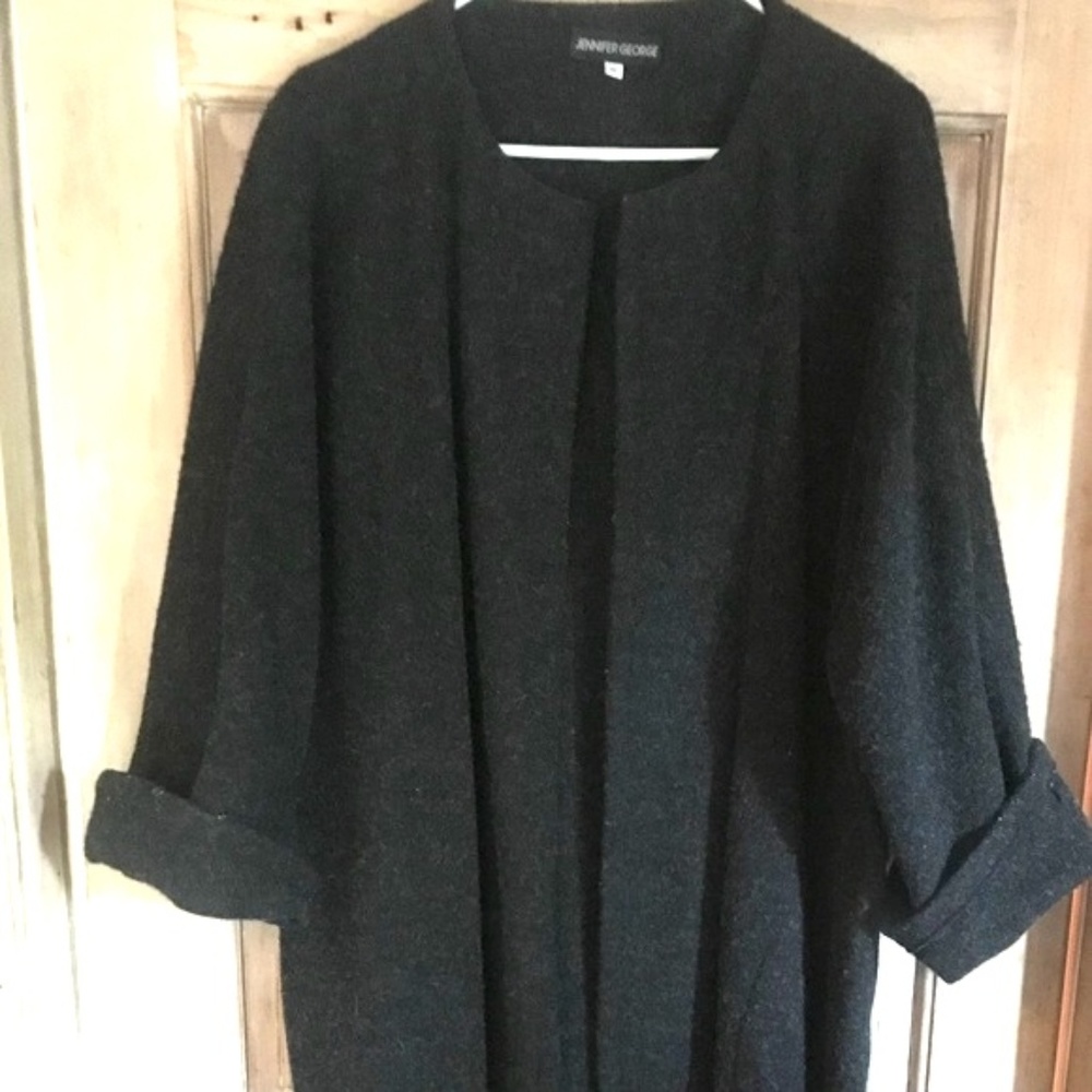 Jennifer George Designer Long Wool Coat